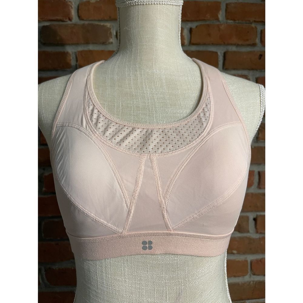SWEATY BETTY Sport BRA Athletic PINK Blush adjustable tank or racer back straps